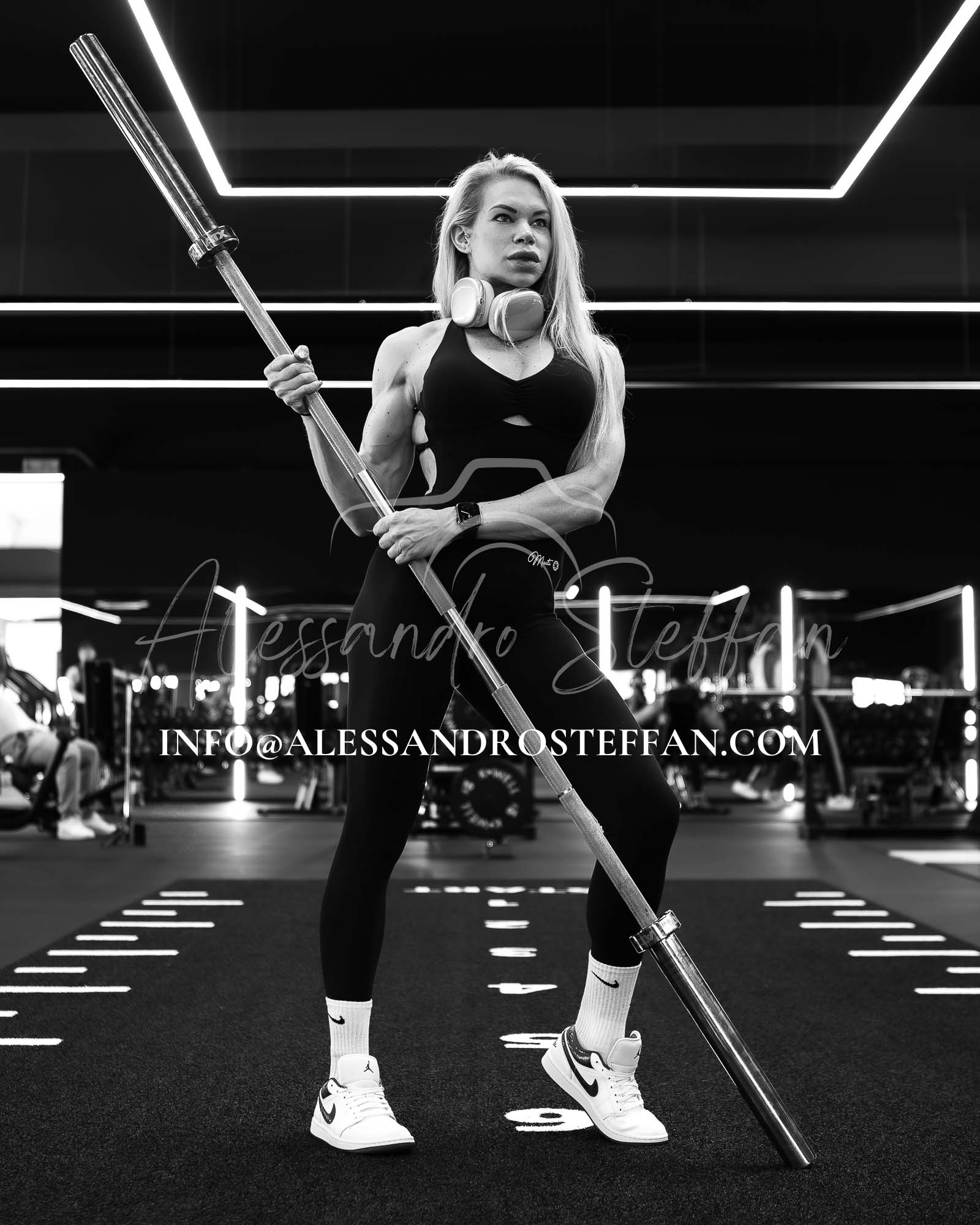 Alessandro Steffan – info@alessandrosteffan.com alessia facchin atleta bikini pro fotografia fitness in bianco e nero
